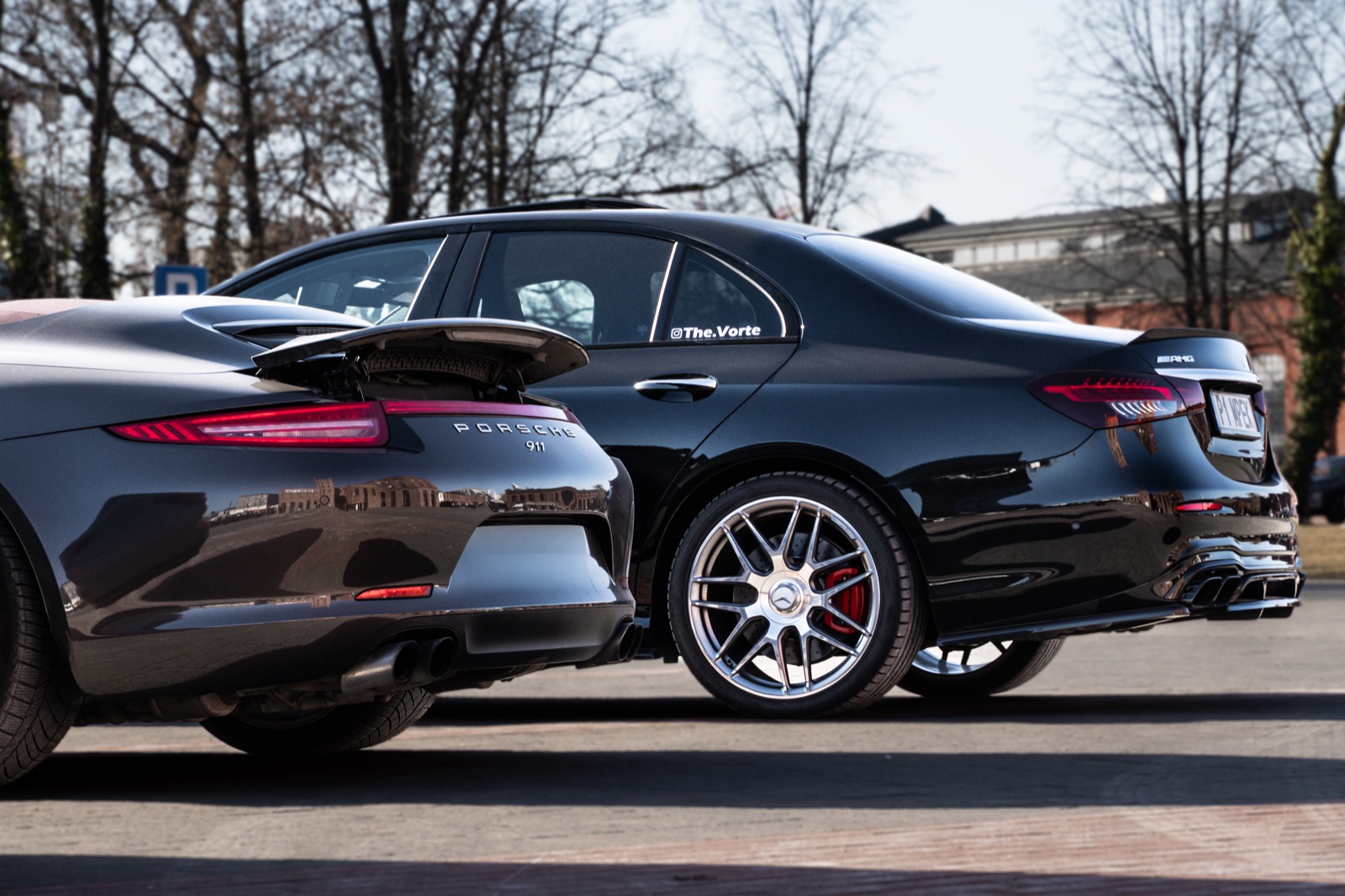Porsche 911 and Mercedes-AMG